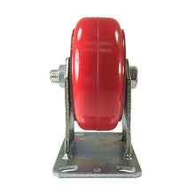 6" x 2-1/2" Heavy Duty Red Polyurethane on Cast Iron Caster - Rigid