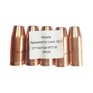 Mig Welding Nozzles 21-50-F 1/2" FITS Tweco Mini#1 & Magnum 100L Replacement