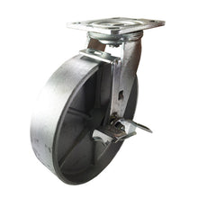 8" x 2" Heavy Duty "Steel Wheel" Caster -  Swivel with Brake