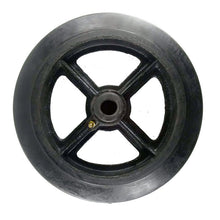 10" x 2" Rubber on Cast Iron Wheel with Bearing - 1 EA