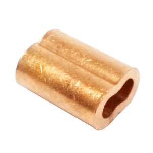 100ea Copper Swage Sleeves for Wire Rope 1/16"