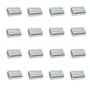 10ea Zinc Plated Copper Swage Sleeves for Wire Rope 5/16"