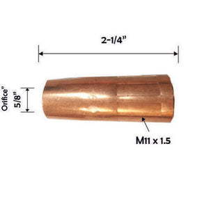 Mig Welding Nozzles 21-62 5/8" FITS Tweco Mini#1 & Magnum 100L Replacement
