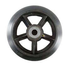 10" x 2-1/2" Rubber on Cast Iron Wheel with Bearing - 1 EA