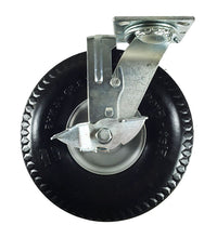 10" x 3-1/2" Flat Free Wheel Caster - Swivel with a Brake