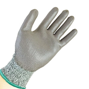 HYW 12 Pairs 13 Gauge HPPE Cut Resistant Polyurethane Palm Coated Glove Gray New