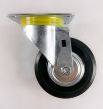 4" x 1-1/4" Plastic Rubber Wheel Caster - Swivel