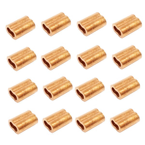 10ea Copper Swage Sleeves for Wire Rope 3/16"