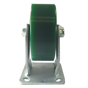 5" x 2"  Polyurethane on Cast Iron (Green) - Rigid