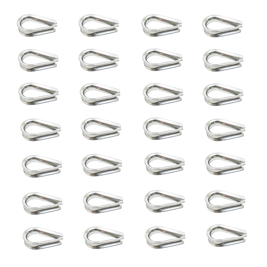10 ea 316 Stainless Wire Rope Standard Duty Thimbles 1/8