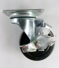 3-1/2" x 1-1/4" Hard Rubber Wheel Casters (A1) - Swivel with Brake