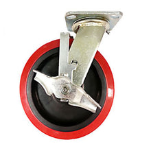 8" x 2" Heavy Duty "Polyurethane Wheel" Caster - Swivel with Brake