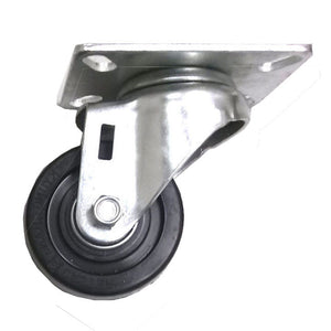 3" x 1-1/4" Hard Rubber Wheel Caster (A2) - 4 Swivels with 2 Brake