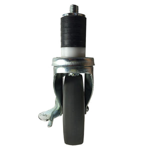 5" x 1-1/4" Non-Marking Rubber on Expanded Applicator - 4 Swivels with 2 Brake