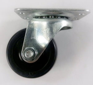2"  Hard Rubber Wheel Caster - 2 Swivels and 2 Swivels with Brake
