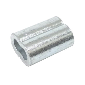 25ea Zinc Plated Copper Swage Sleeves for Wire Rope 1/8"