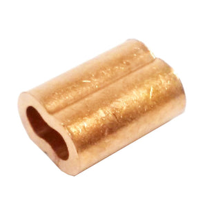 10ea Copper Swage Sleeves for Wire Rope 1/4"