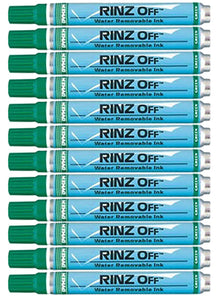 Dykem Rinz off Washable marker GREEN - 1 dozen