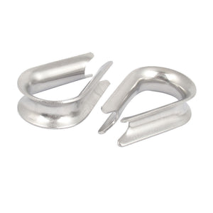 10 ea 316 Stainless Wire Rope Standard Duty Thimbles 3/8"