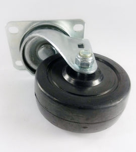 3-1/2" x 1-1/4" Hard Rubber Wheel Casters (A1) - 4 Swivels with 2 Brake