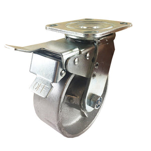 5" x 2"  Steel Wheel Caster - Swivel with Total Lock Brake