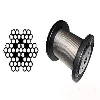 7 x 19 Galvanized Aircraft Cable Wire Rope 1/4