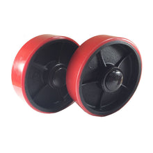 Brand New Pallet Jack Steer Wheels With Bearings Poly Tread - A Pair