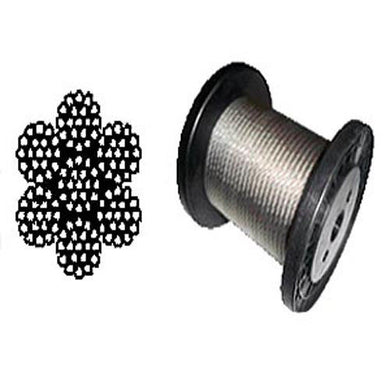T-304 Grade 7 x 19 Stainless Steel Cable Wire Rope 5/16